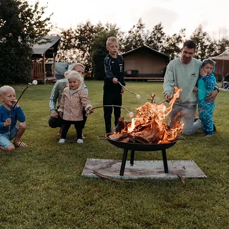 De Tulpenweide Lege Kampeerplaats, Lege Plaats Op Het Gras Zonder Bed